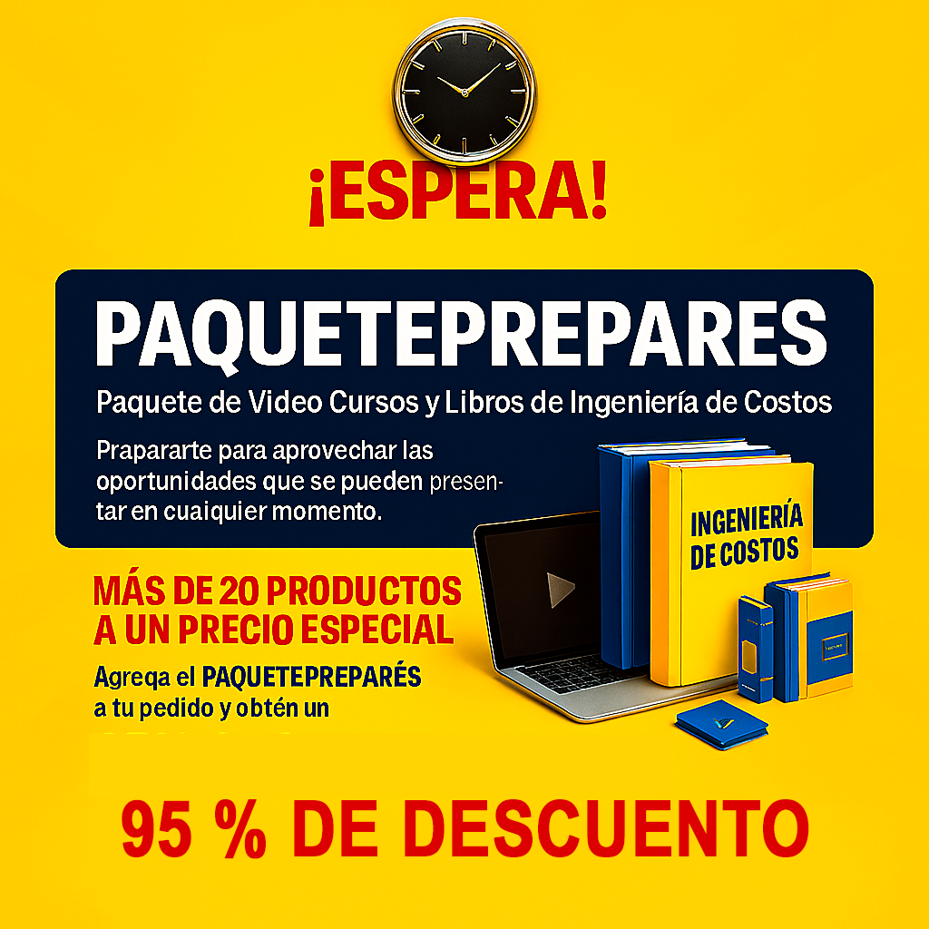 PAQUETEPREPARES: video cursos y libros de ingeniería de costos e integración de ágil de licitaciones